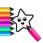 bini drawing games for kids android application logo